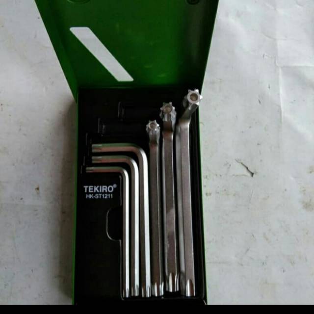 Kunci L set bintang 6 pcs T 25 - T 55 Tekiro