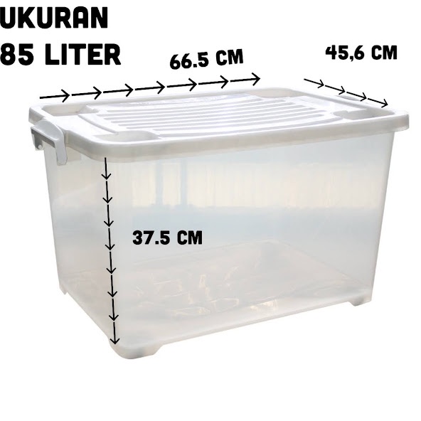 KIRAMAS Container Box Transparan 85 Liter B85 AR