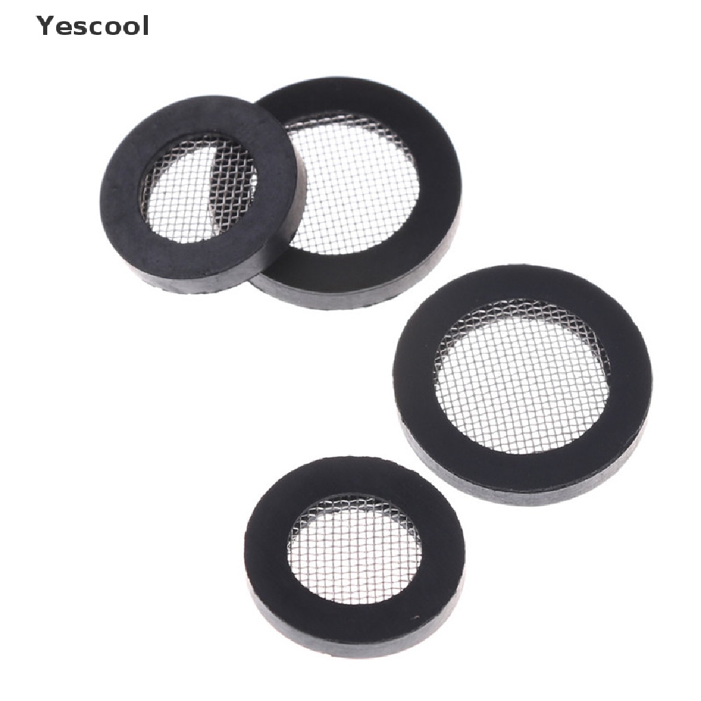 Yescool 10pcs / Set Filter Air Bahan Stainless Steel Ukuran 1 / 2 &quot;/ 3 / 4&quot;