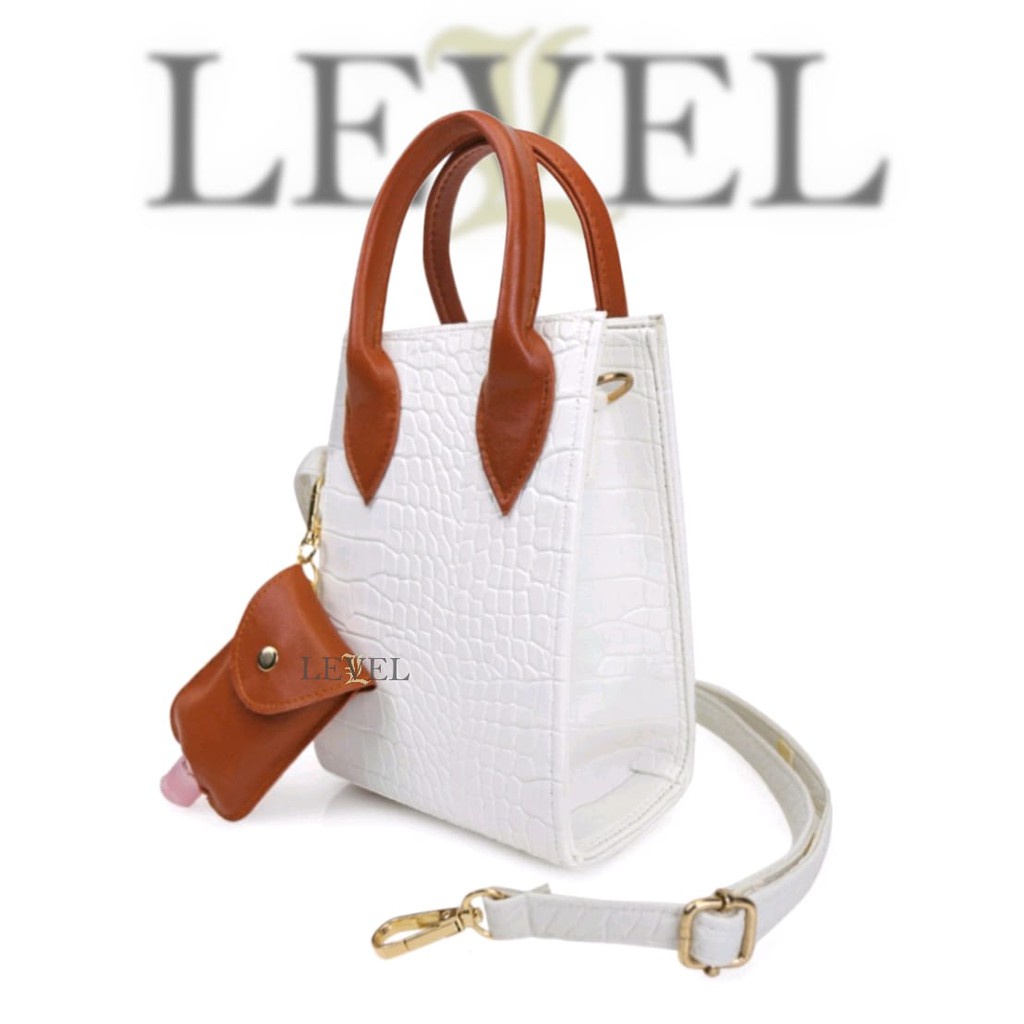 Tas Selempang LEVEL FIT BAG ( MUAT HP ) CROCO MINI WANITA FASHION TRENDY IKATAN CINTA STYLE ANDIN Ta