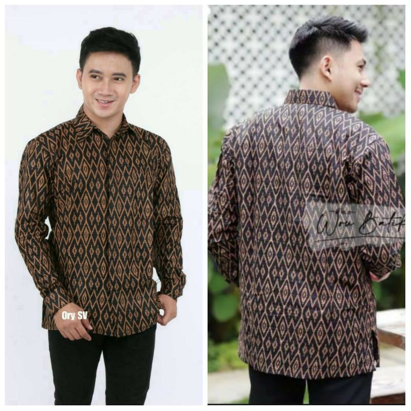 PREMIUM BEST SELLER MODERN Batik Pria Lengan Panjang Bagus Mahal Terbaru Murah Solo Jawa Kondangan.