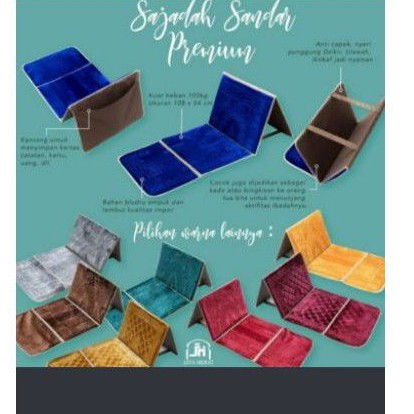 sajadah sandar/sajadah lipat bulu halus