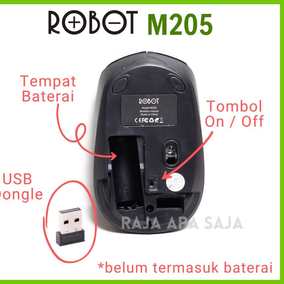 MOUSE ROBOT M200 WIRELESS - Mouse Bluetooth Tanpa Kabel Mous Komputer PC Laptop Mouse Leptop