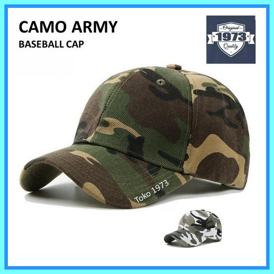 Termurah Topi Distro Pria Cowok Topi Ori Baseball Cap : Camo Army Cap Topi Camouflage Topi Army Topi