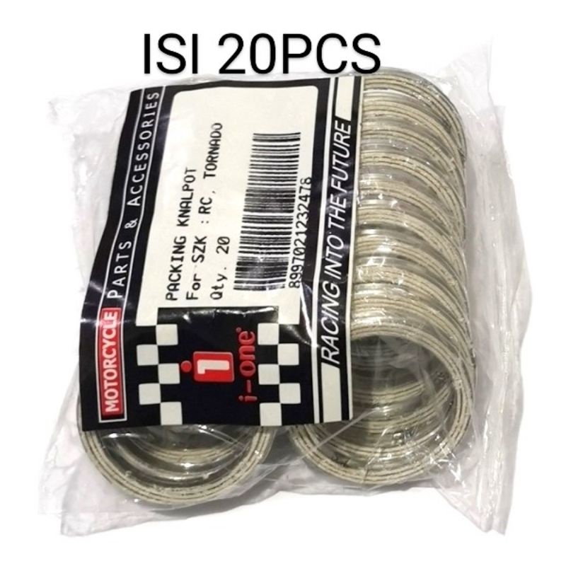 isi20pcs gasket paking packing knalpot suzuki tornado rc crystal bravo