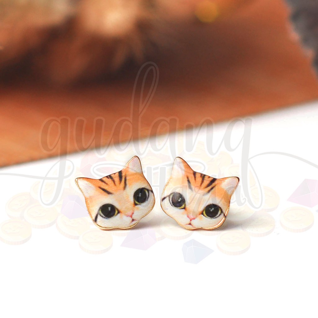 Anting Stud Tusuk Cute Little Cat Kucing Lucu Unik Imut GH 203141