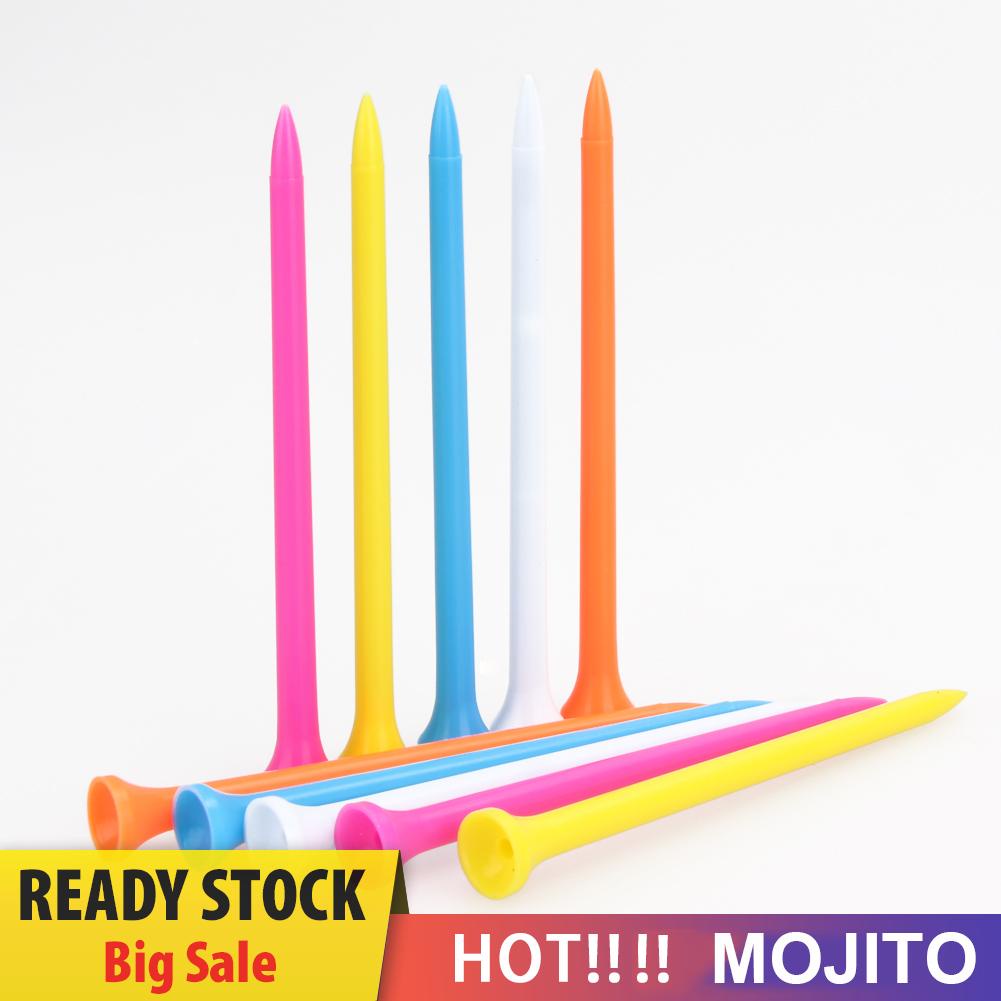 100pcs Tee Bola Golf 100mm Bahan Plastik Warna Campur Untuk Latihan