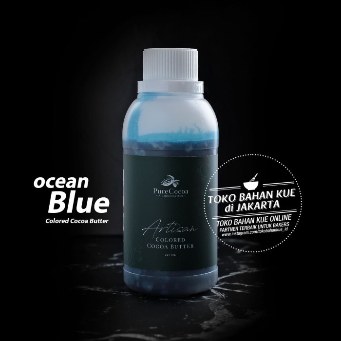 

PURE COCOA ARTISAN CHOCOLATE COLORING COCOA BUTTER PEWARNA BLUE BIRU