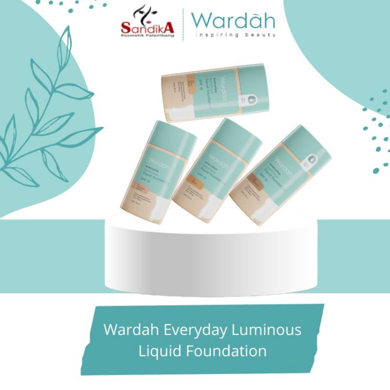 WARDAH Everyday Luminous Liquid Foundation/Foundation Wardah/Alas Bedak Wardah