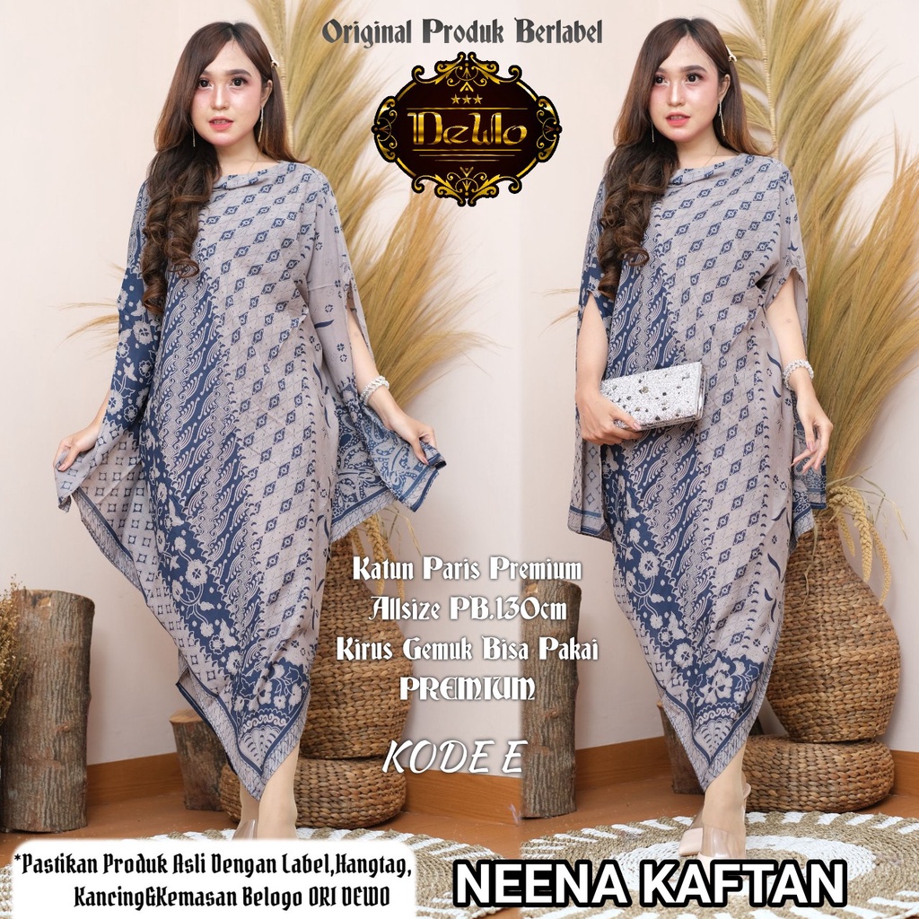 NEENA KAFTAN KODE E Kaftan Batik Kondangan Wanita Kaftan Mewah Elegant Motif Cantik Modern Kekinian 