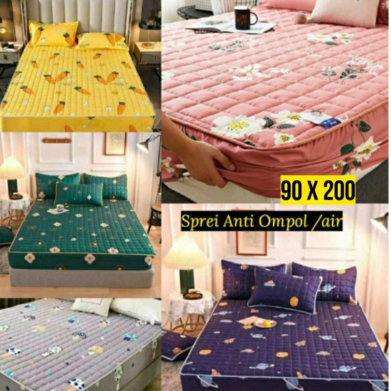 Sprei Sultan Waterproof anti ompol anti tahan air size 90x200 200x200 tipe 1 2 3 Seprei Adem full Karet