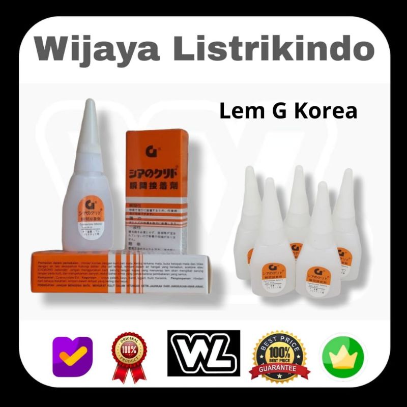 

Lem G korea asli grade 1 original super power glue perekat serbaguna multifungsi