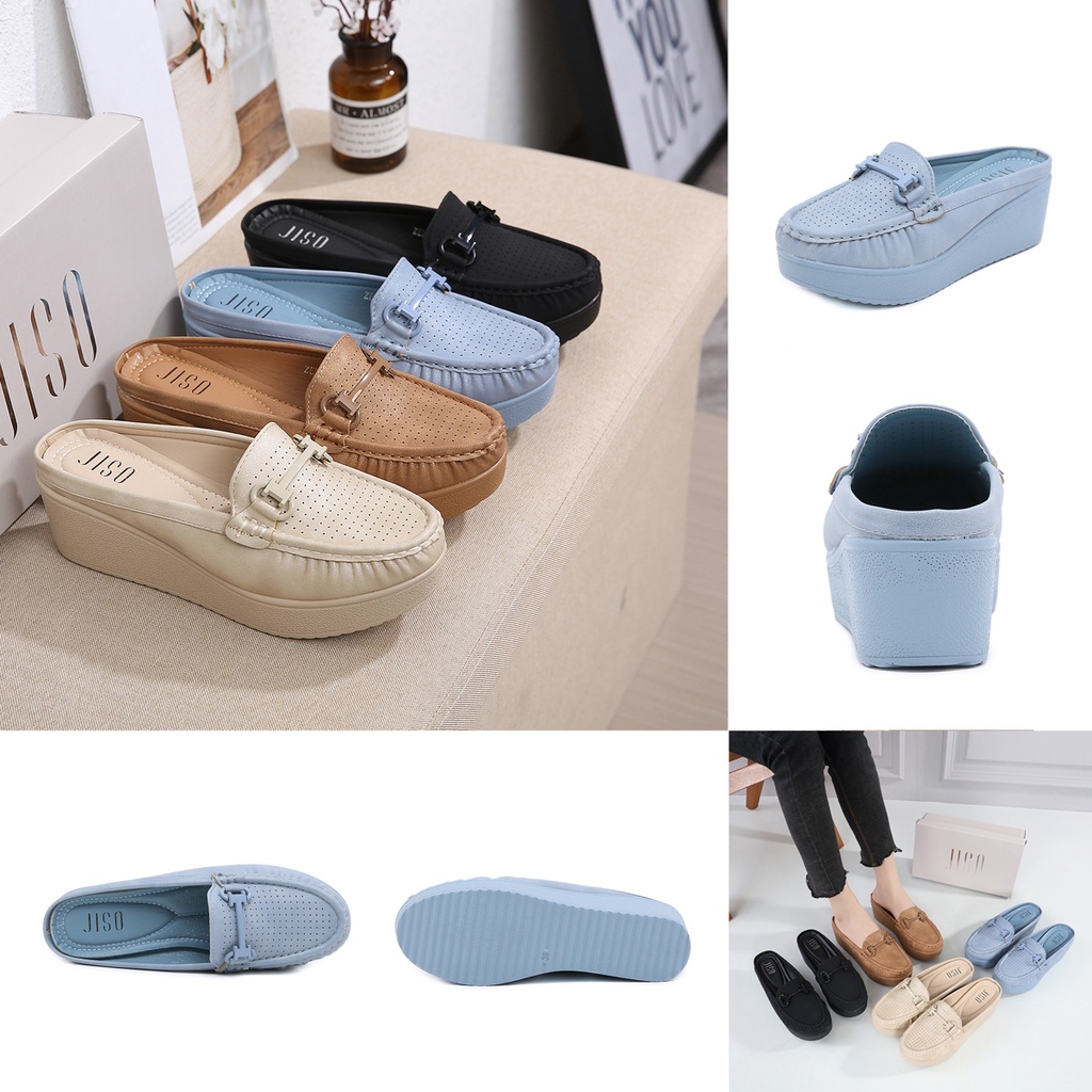 JISO RYONA  ZEN-285 Sandal Wedges Wanita 5cm Import