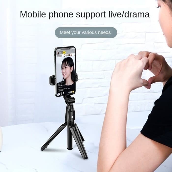 HANDPHONE & TABLET AKSESORIS HANDPHONE K21 SELFIE STICK / TONGSIS BLUETOOTH SHUTTER TRIPOD HOLDER