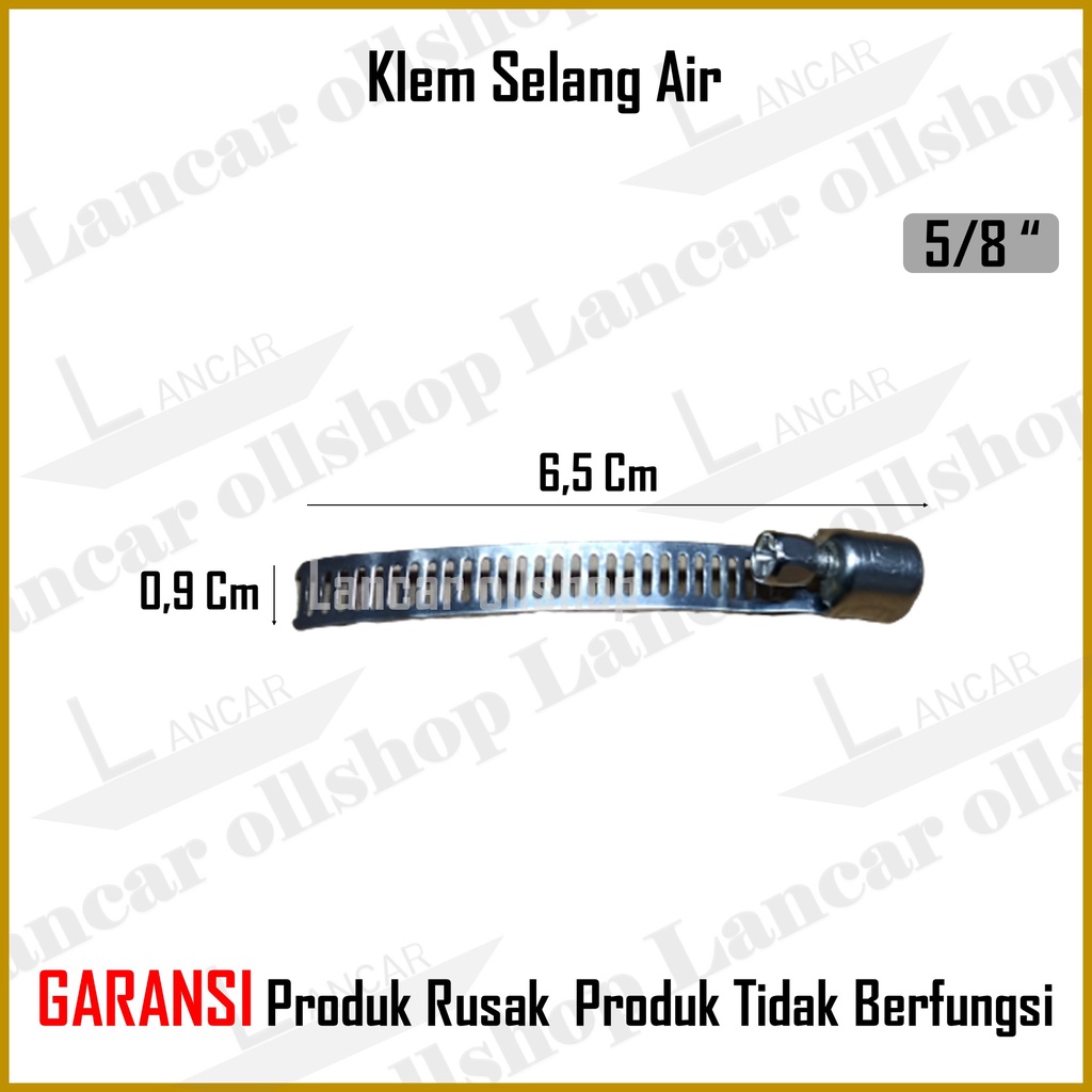 Klem Selang Air Hose Ring Konektor Penjepit Kran Clamp Stainless Murah