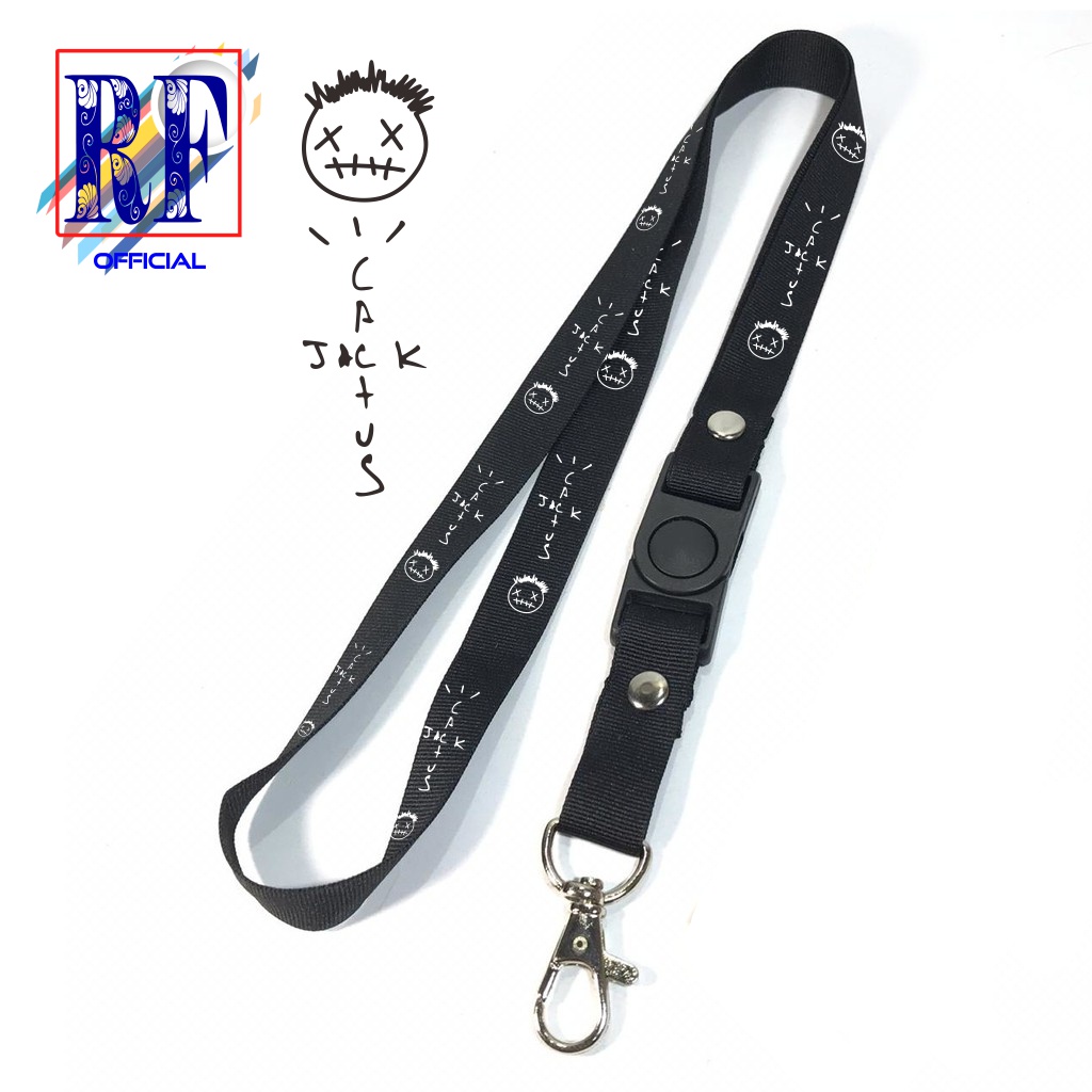 

Gantungan kunci TRAVIS SCOTT CACTUS JACK ASTRO WORLD RAPPER / RAP / MUSIK BAND tali lanyard band gantungan leher id card name tag