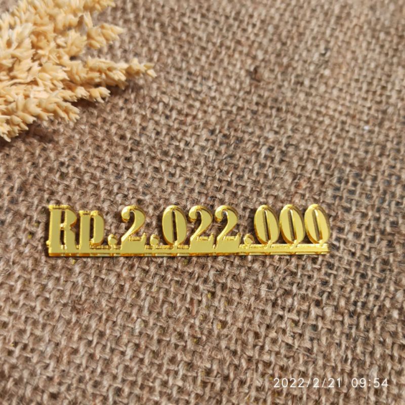 CUTTING TANGGAL ATAU NOMINAL MAHAR (MIROR GOLD)