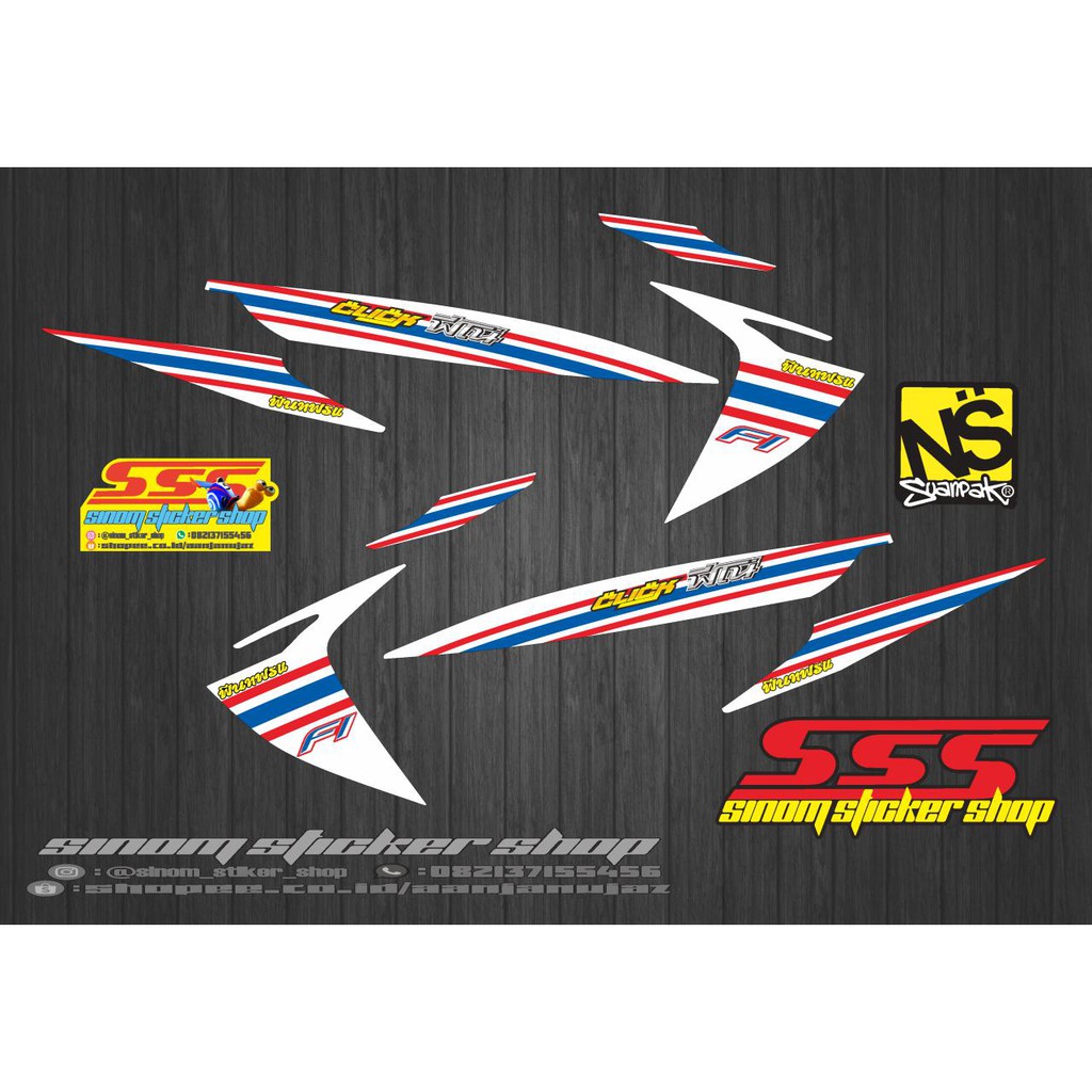 Stiker Motor Striping Decal Variasi Vario 110 fi flag thailand