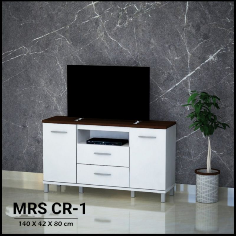 Rak tv minimalis modern hitam putih