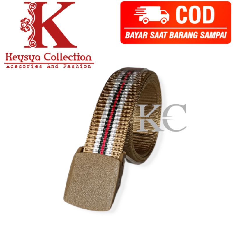 ikat pinggang pria Canvas nylon/ ment belt nylon canvas anti metal detektor