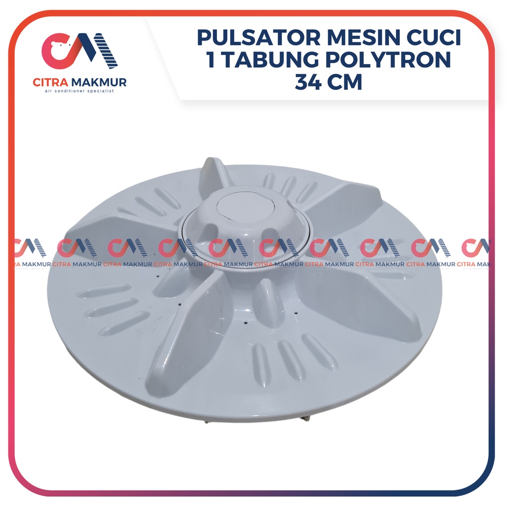 Pulsator Mesin Cuci Polytron 1 tabung  top loading otomatis 34 kipas Piringan Pencuci merk Gerigi gigi inti diameter 34 cm