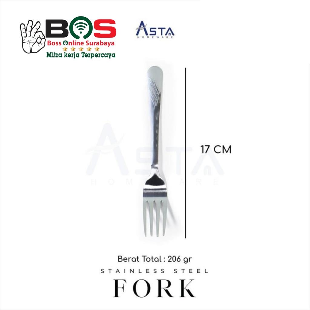 Sendok Garpu ASTA / Alat Makan Set 12 Pcs Spoon Fork Sendok Makan Garpu Makan