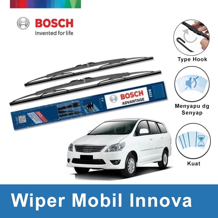 Bosch Sepasang Wiper Kaca Mobil Toyota Kijang Innova Advantage 16&quot; &amp; 24&quot;