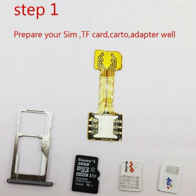 Converter Adapter SIM Card (Nano to Nano) Dual SIM Standby (Hybrid SIM Phone)