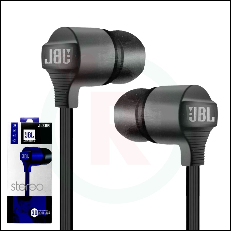 Earphone JBL 366 stereo bass music telfon headset mic