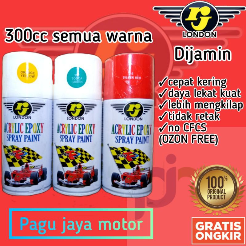 300cc warna  semua warna  rj london pilox  pilok cat  semprot 