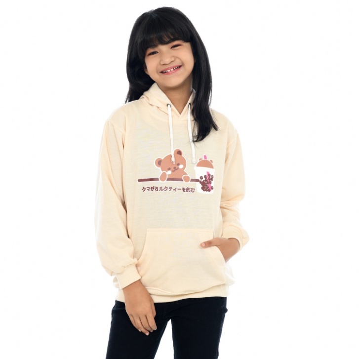 Sweater Anak Perempuan Boba Switer Hoodie Anak Usia 6 Tahun Sampai 13 Tahun