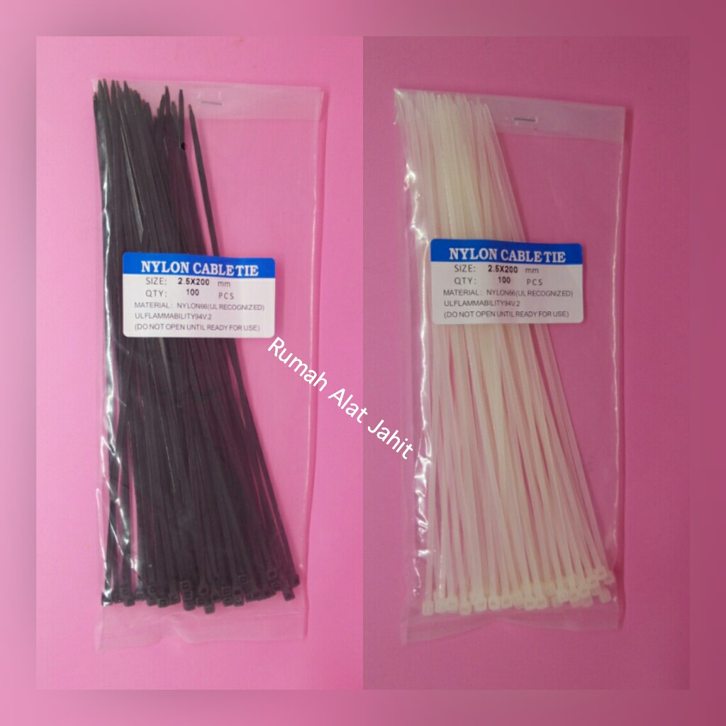 Nylon Kabel Tis / Cable tie / Pengikat Kabel Ukuran 2,5x200 mm