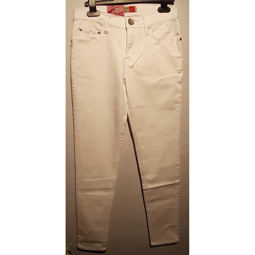 CELANA JEANS PUTIH WANITA / CELANA REQUEST/JEANS PUTIH