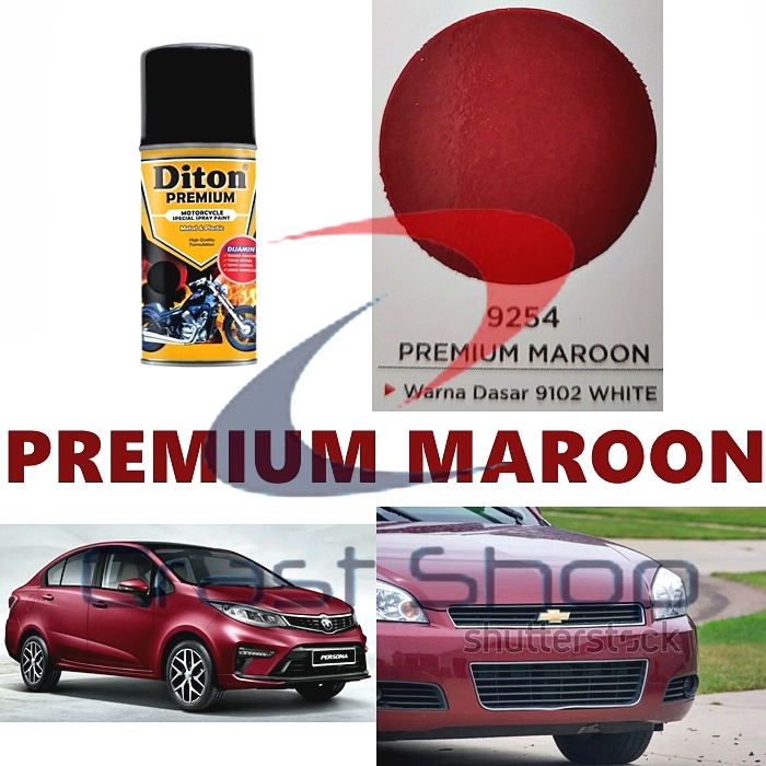 Cat Pilox Diton Premium Warna Premium Maroon 9254 Merah Marun Kilap pilok pylox pylok