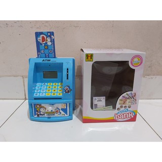  Mainan  Celengan Anak ATM  Mini Doraemon Bank Mesin Bahasa 