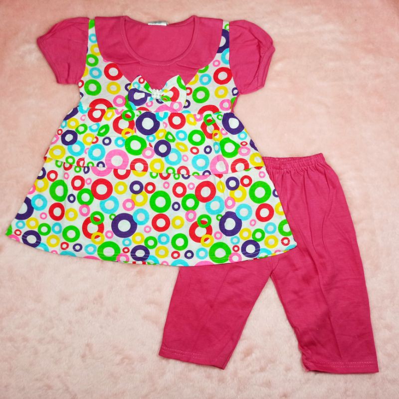 Ss#1013 Setelan Anak Perempuan size 1-2tahun / Baju Setelan Anak Lucu / Pakaian Anak Cewek