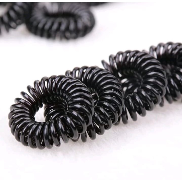 PGA - KUNCIR SPIRAL KECIL HITAM/IKAT RAMBUT SPIRAL KECIL