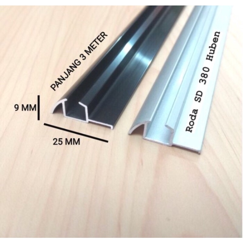 REL AS 380 HUBEN REL ALUMINIUM / REL ALMINI / REL SLIDING PINTU LEMARI COKLAT AS380