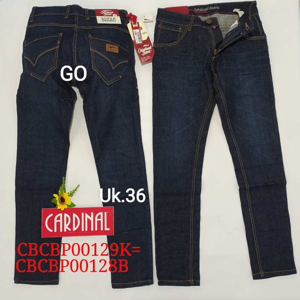 gof 36 CARDINAL CBCBP Celana Panjang Jeans Pria Pencil Stretch Slimfit Super Skinny Sobek Bermuda