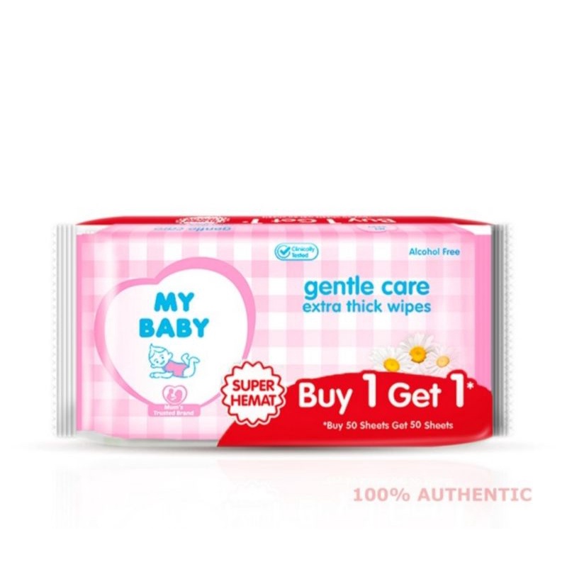 MY BABY extra thick wipes [50+50 sheet] - tissu basah