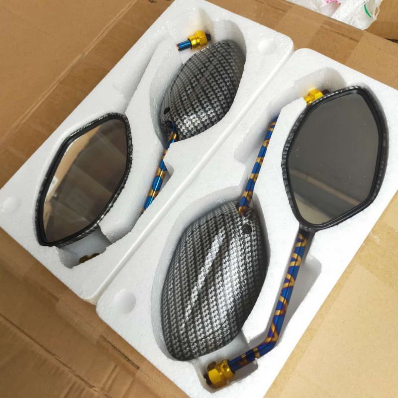 Spion Karbon Beat Tangkai panjang Blue Xx