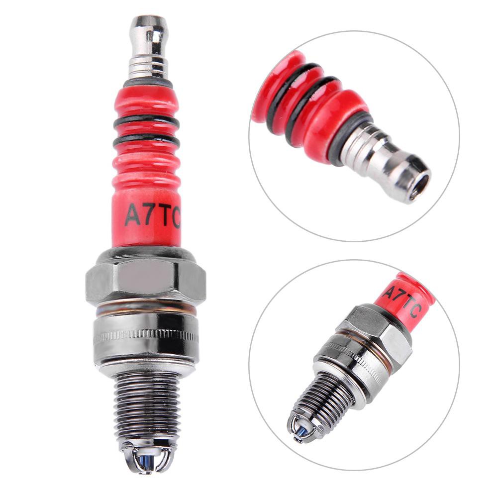 MOJITO YeSheng High Performance 3-Electrode Motorcycle Spark Plug A7TC for 50cc-150cc ATV