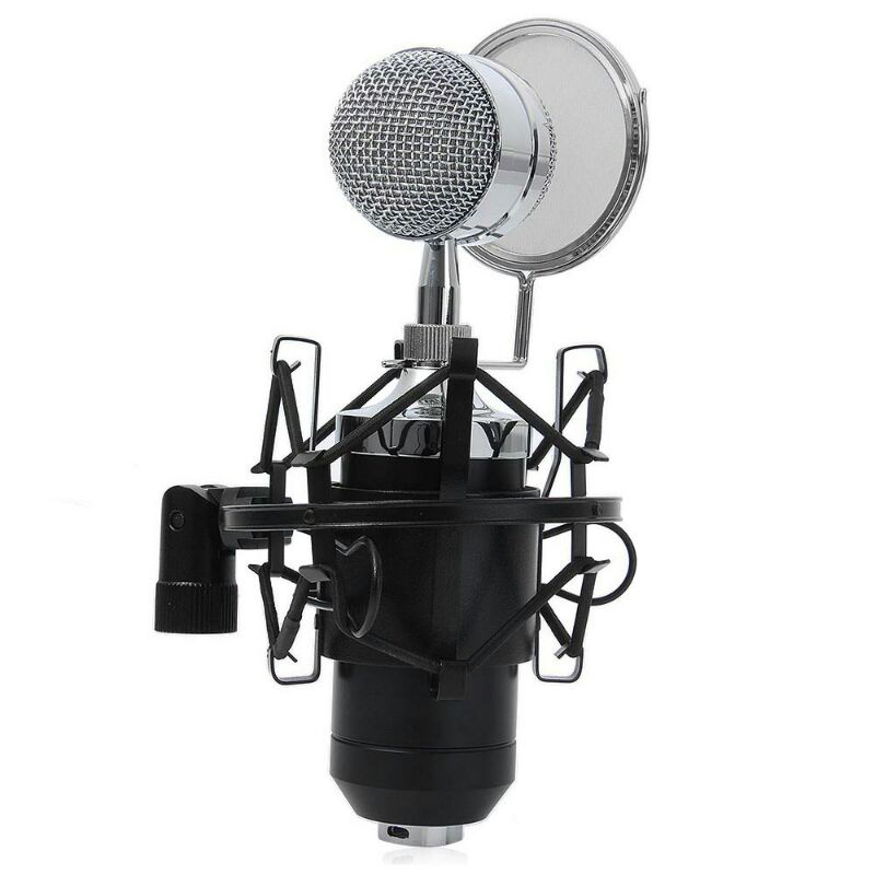 TaffStudio Mikropon Kondenser Dengan Shock Proof Mount Mic BM-8000