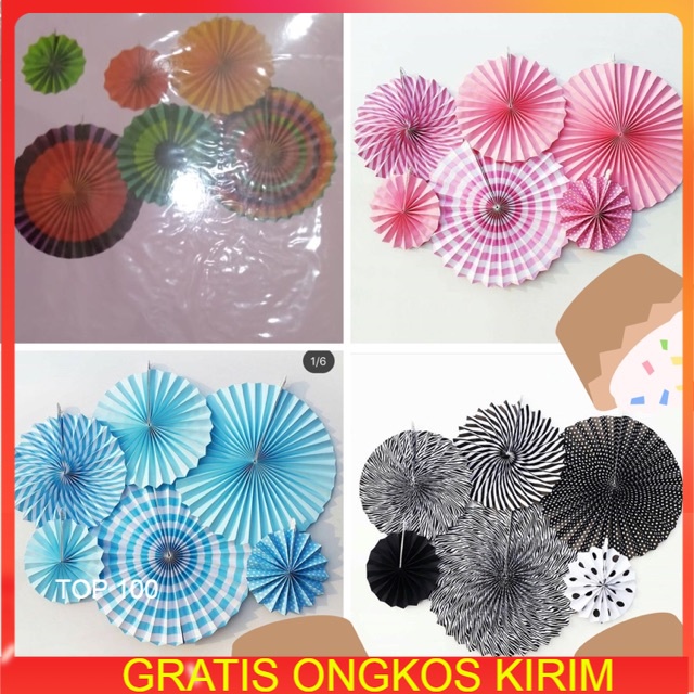 

Paper Fun isi 6 pcs Paper Fan High Quality