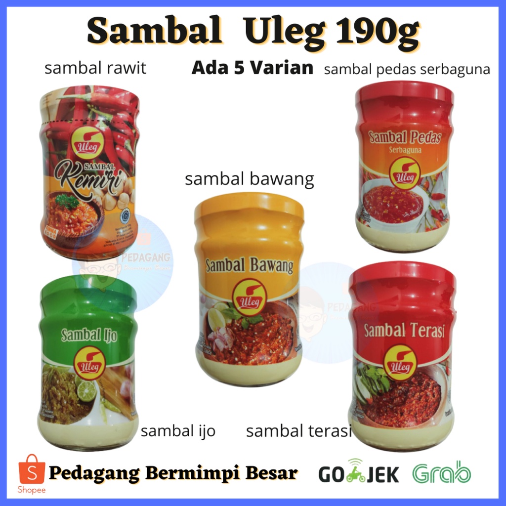 Sambal Uleg Finna 190g/ Sambal Uleg ada 5 Varian/ Sambal Uleg / Sambal