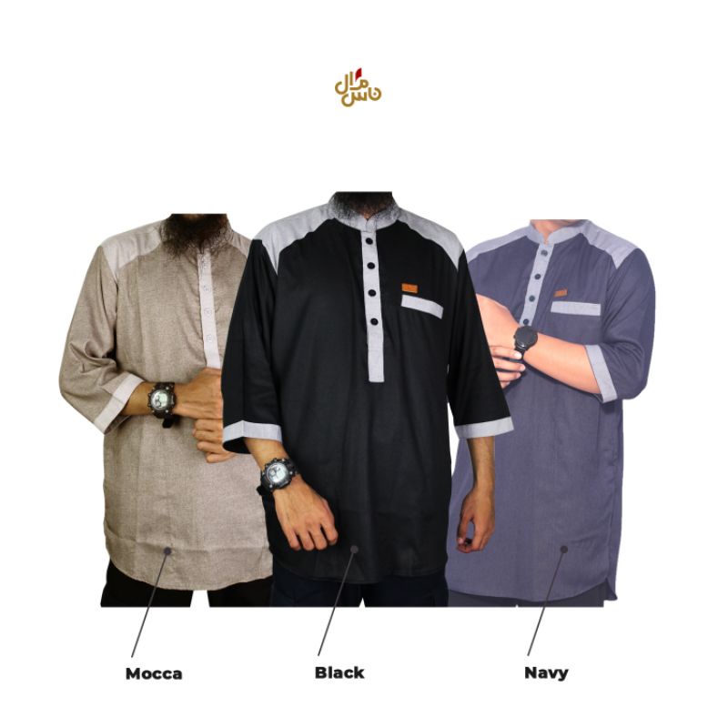 Koko Kurta Pria Bahan Katun Madina Adem dan Lembut.