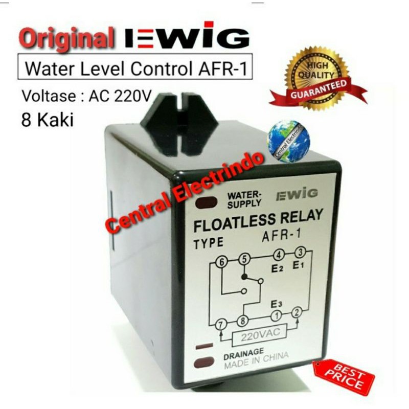 WATER LEVEL CONTROL AFR-1 EWIG AC 220V 8 kaki Model Anly.