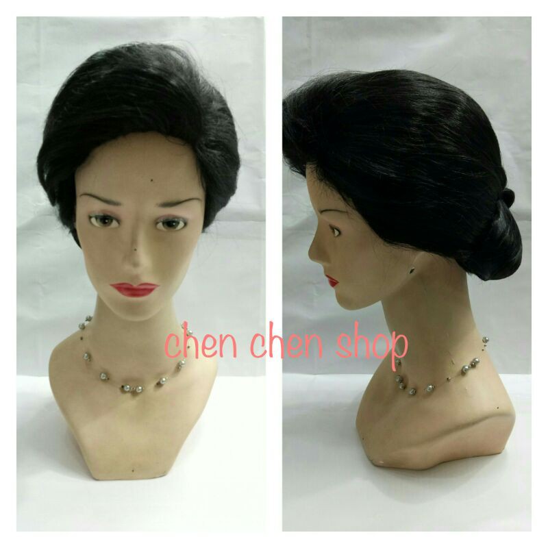 Wig sanggul/rambut palsu sanggulan/konde modern full