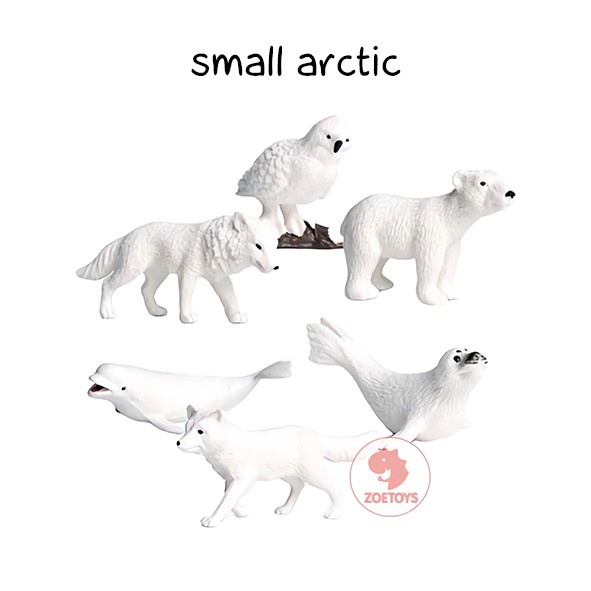 Zoetoys Sensory Play Small Arctic Antartica &amp; Arctic Set with Flashcards | Mainan Edukasi Anak Figurine Box Snow Salju | Cari Bingkisan Hampers Kado