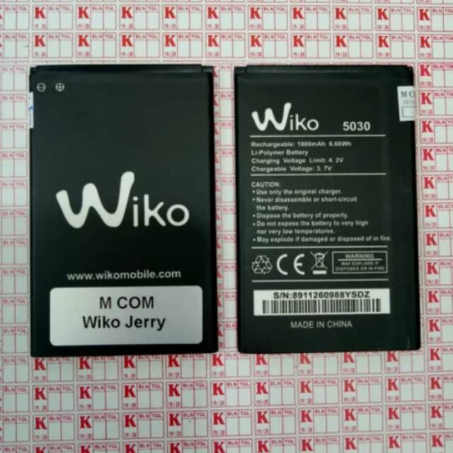 BATERAI BATRE WIKO JERRY M.COM DOUBLE POWER